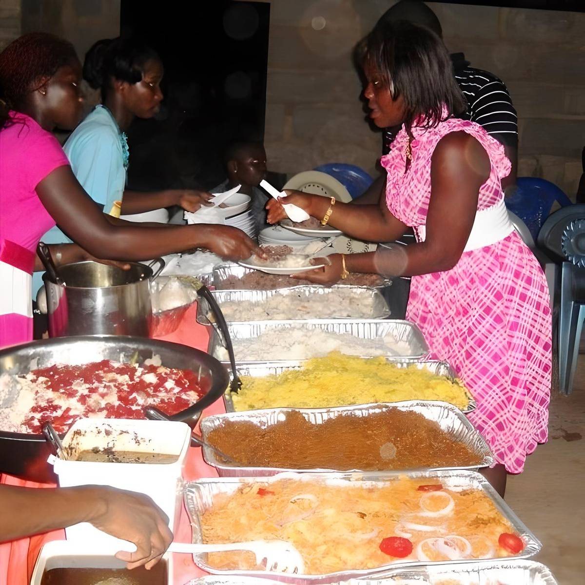 Osu Night Market Experience Buffet at an evening party