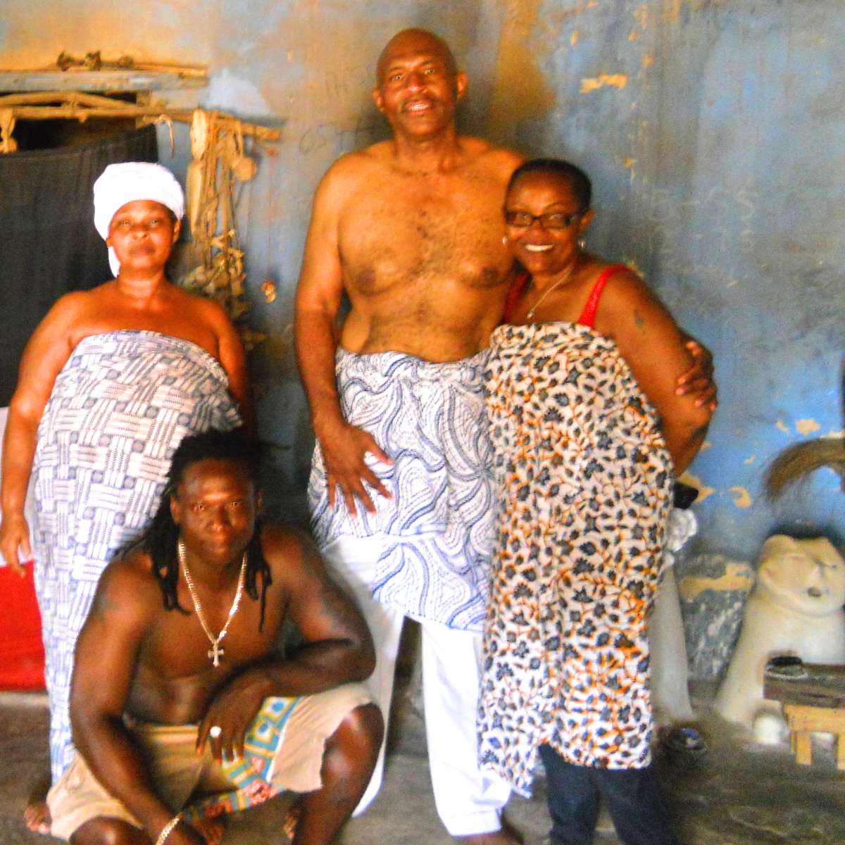 Jessie Aboagye with guests at a traditional blessing