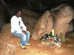 Altar at Wassa Domama rock shrine in Ghana Altar at Wassa Domama rock shrine in Ghana
